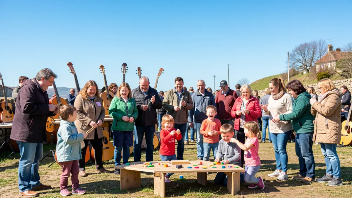 Imaxe dun grupo de persoas con síndrome de Down participando en actividades ao aire libre.